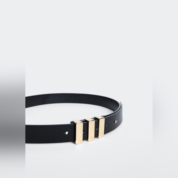 Mango [S] Belt  with geometric buckle - Picture 4 of 5